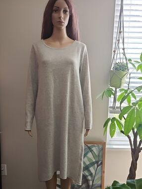 Anthropologie MOTH sweater Dress Oversized Long Sleeves Midi Tulip Hem